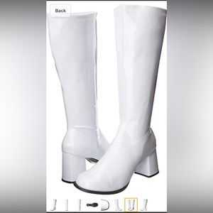 Ellie White Gogo Boots - Worn once